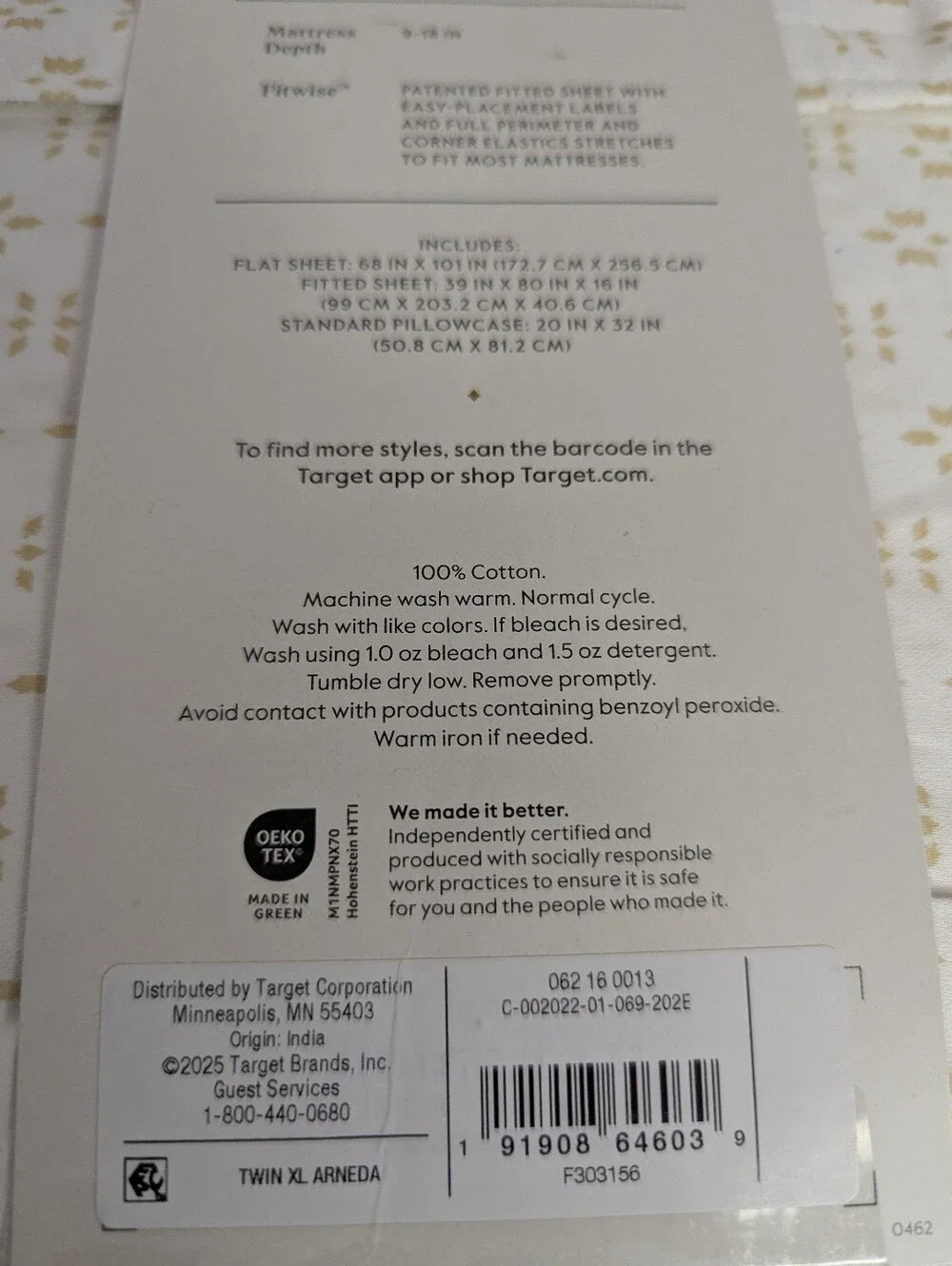 NWT Threshold Performance Twin Sheet Set